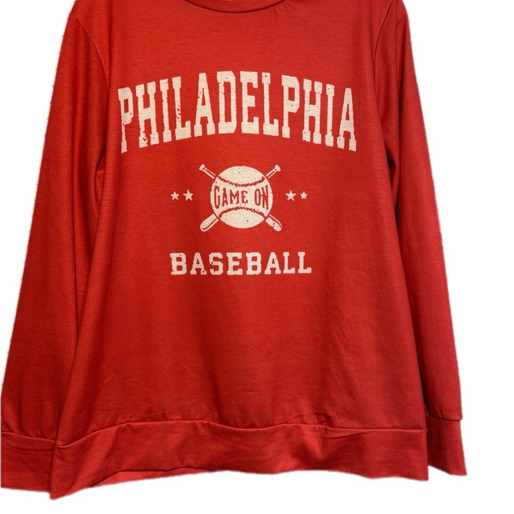 Philadelphia Baseball Red Lightweight Sweatshirt - Picture 3 of 5